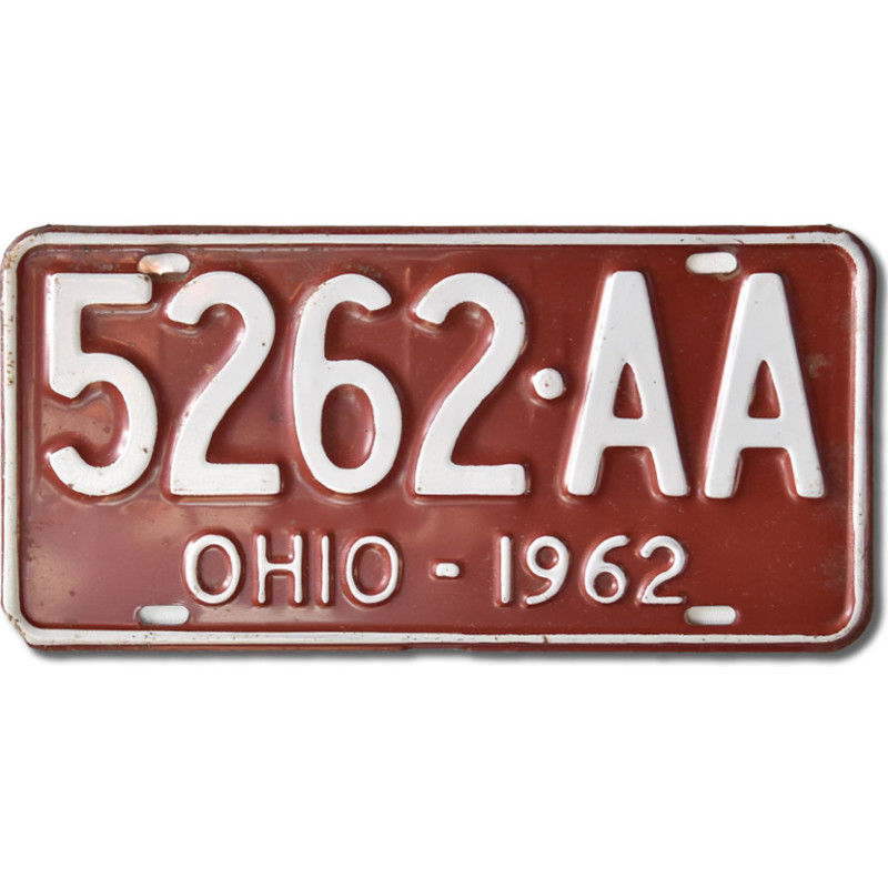 Americká SPZ Ohio 1962 Red 5262-AA