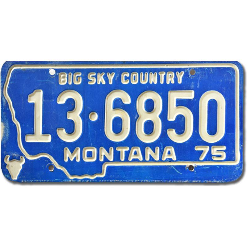 Americká ŠPZ Montana Big Sky 1975 Blue 13-6850