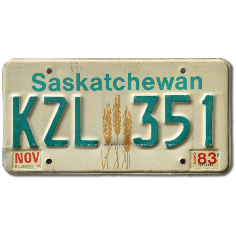 Kanadská ŠPZ Saskatchewan Wheat KZL 351