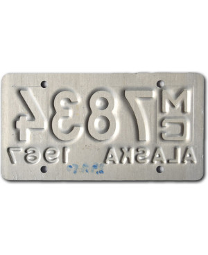 Moto americká ŠPZ Alaska 1967 Blue MC 7834