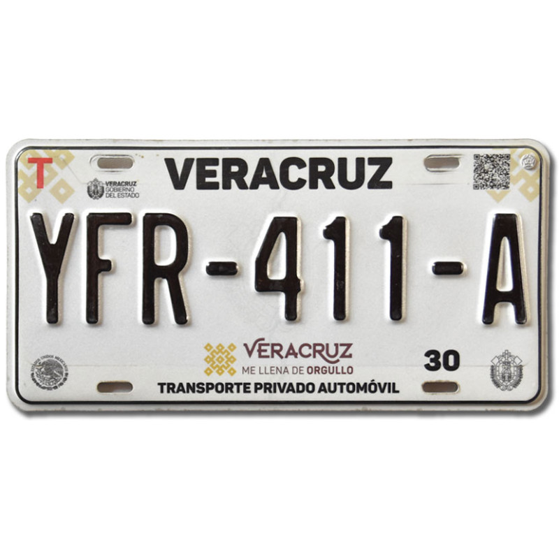 Mexická ŠPZ Veracruz YFR-411-A