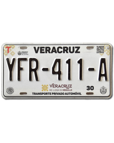 Mexická ŠPZ Veracruz YFR-411-A