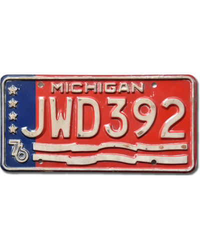 Americká ŠPZ Michigan 1976 Stars JWD392