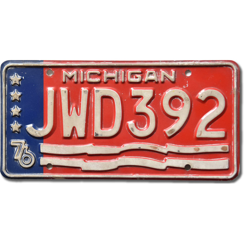 Americká ŠPZ Michigan 1976 Stars JWD392