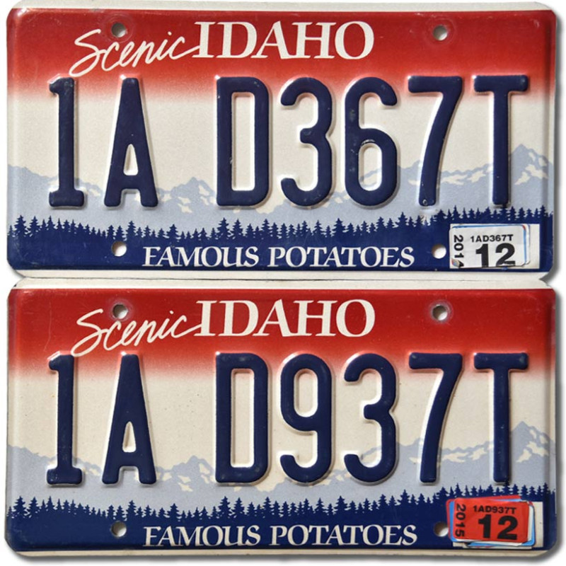 Americká SPZ Idaho Potatoes 1A D367T pár