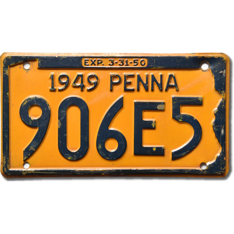 Americká ŠPZ Pennsylvania 1949 Penna 906E5