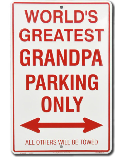 Plechová ceduľa Grandpa Parking Only 30 cm x 20 cm