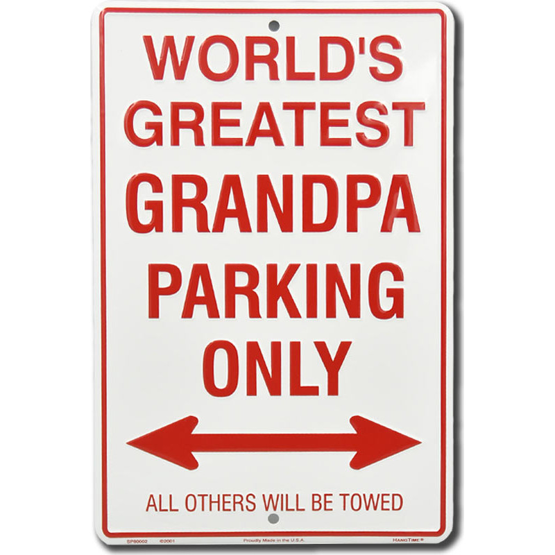 Plechová ceduľa Grandpa Parking Only 30 cm x 20 cm