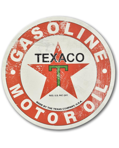 Plechová cedule Texaco Gasoline Motor Oil 30 cm