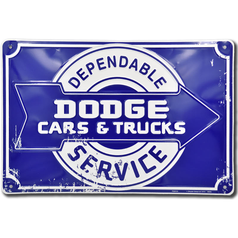 Plechová ceduľa Dodge Dependable Service 45 cm x 30 cm