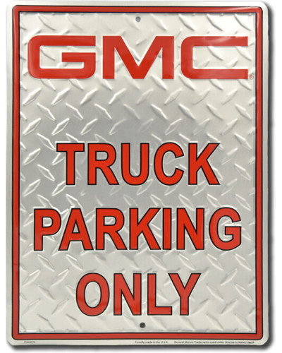 Plechová cedule GMC Truck Parking 40 cm x 30 cm