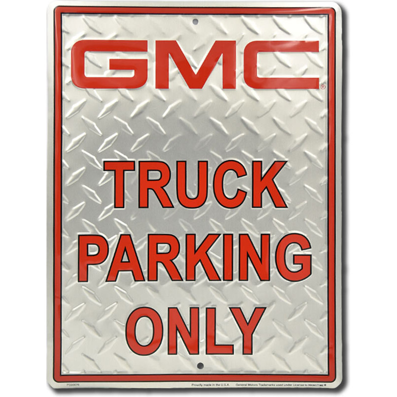 Plechová ceduľa GMC Truck Parking 40 cm x 30 cm