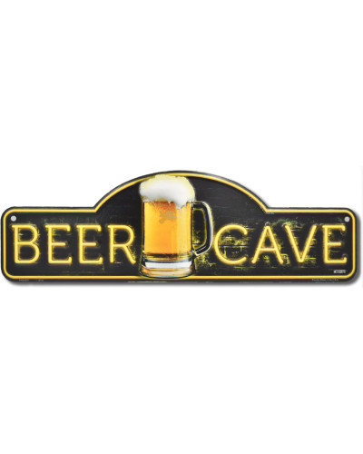 Plechová ceduľa Beer Cave Old Fashioned 46 cm x 14 cm