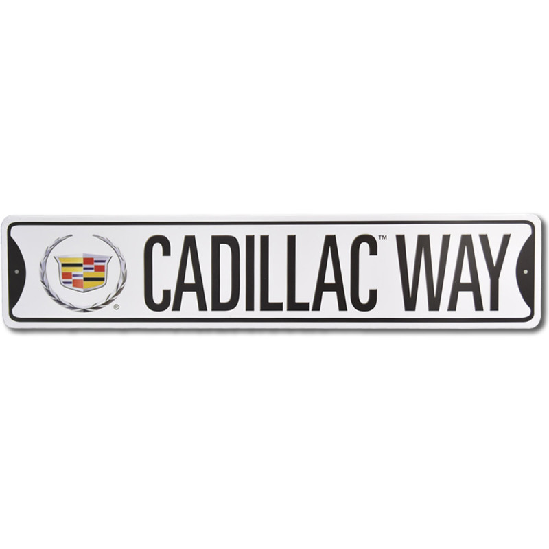 Plechová ceduľa Cadillac Way 60 cm x 13 cm