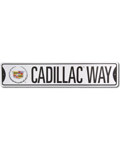 Plechová ceduľa Cadillac Way 60 cm x 13 cm