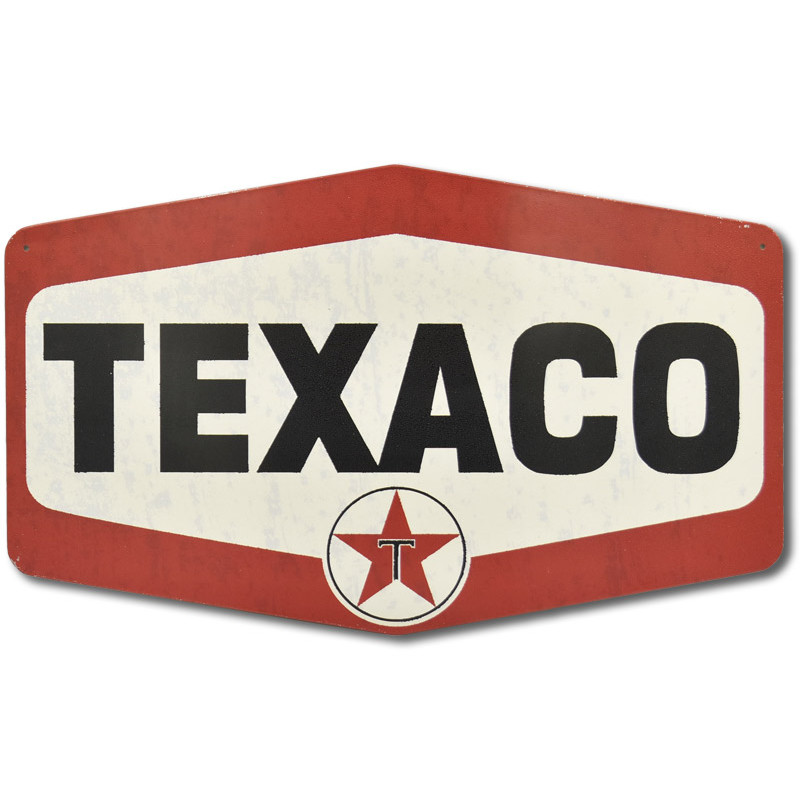 Plechová ceduľa Texaco logo 42 cm x 25 cm