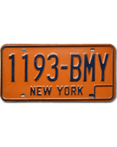 Americká SPZ New York Orange 1193-BMY