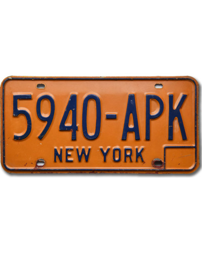 Americká SPZ New York Orange 5940-APK