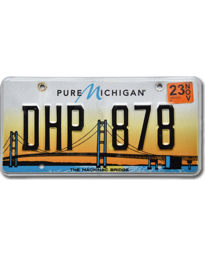 Americká ŠPZ Michigan Mackinac Bridge DHP 878