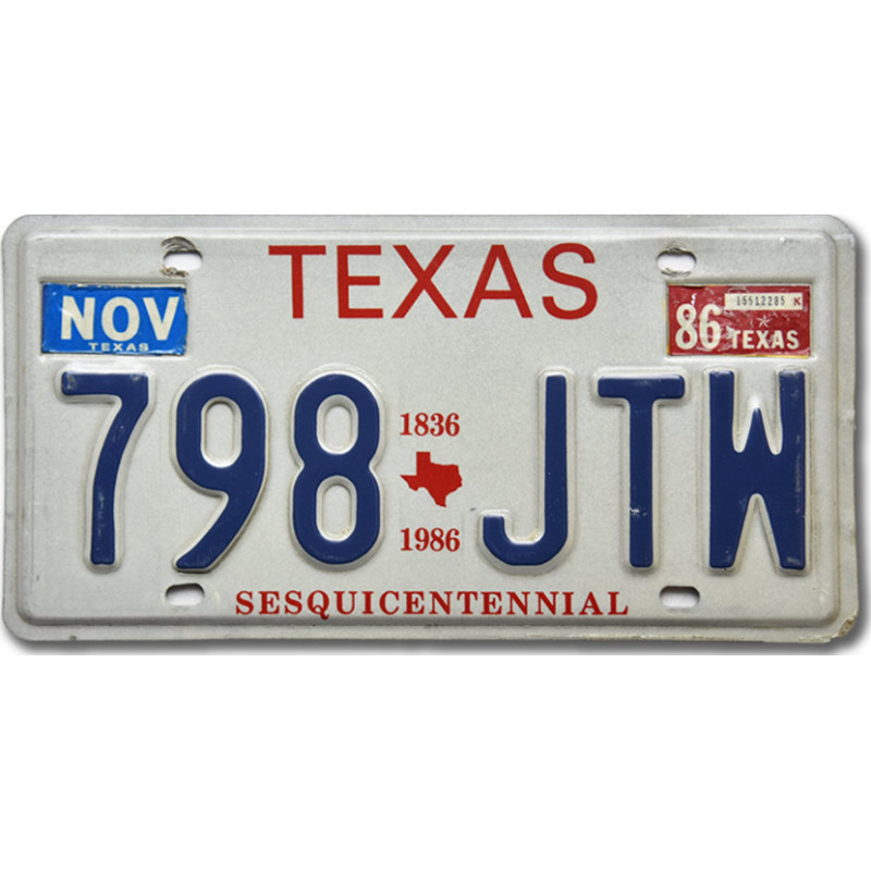 Americká SPZ Texas Sesquicentennial 798-JTW