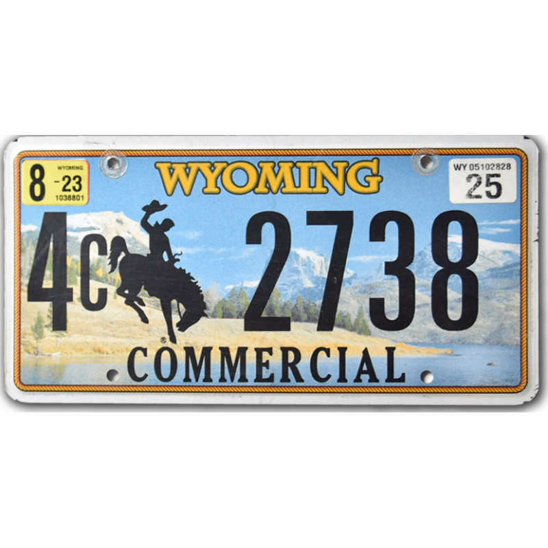 Americká SPZ Wyoming Country Commercial 4C 2738