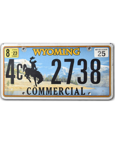 Americká SPZ Wyoming Country Commercial 4C 2738