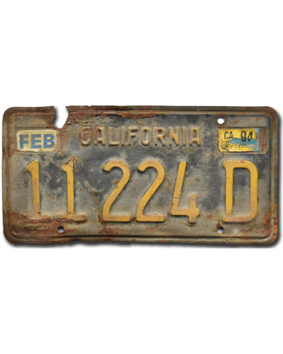 Americká SPZ California 1963 Black 11 224 D