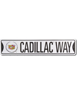 Plechová cedule Cadillac Way 60 cm x 13 cm