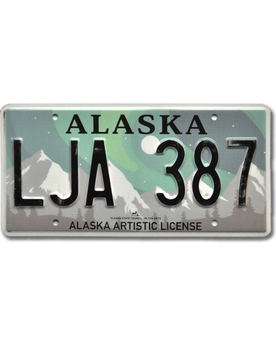 Americká SPZ Alaska Aurora Borealis LJA 387