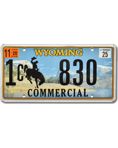 Americká ŠPZ Wyoming Country Commercial 1C 830