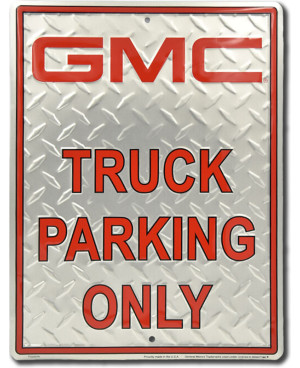 Plechová cedule GMC Truck Parking 40 cm x 30 cm