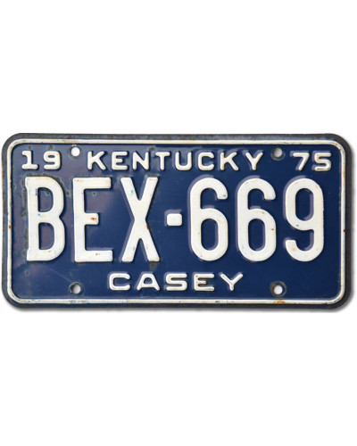 Americká ŠPZ Kentucky 1975 Casey BEX-669