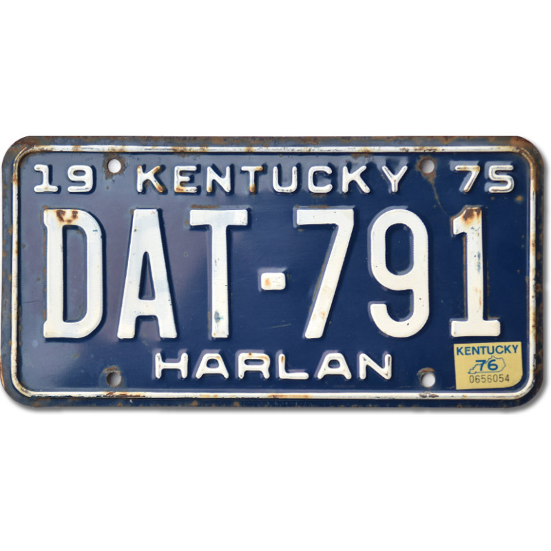 Americká SPZ Kentucky 1975 Harlan DAT-791