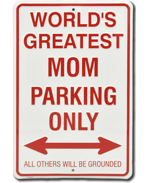 Plechová cedule Greatest Mom Parking Only 30 cm x 20 cm
