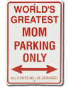Plechová cedule Greatest Mom Parking Only 30 cm x 20 cm