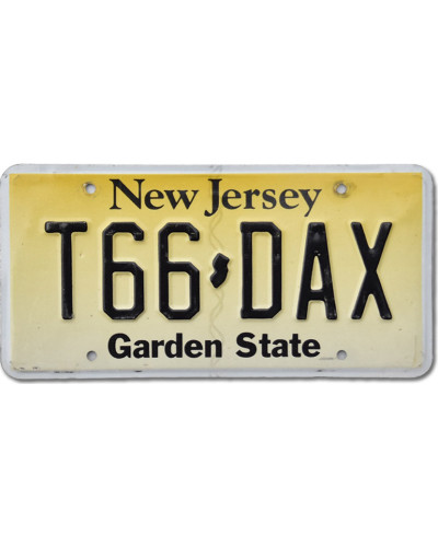 Americká SPZ New Jersey Garden State T66-DAX