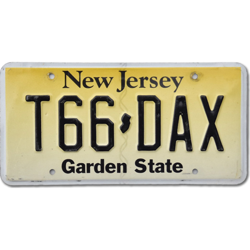 Americká ŠPZ New Jersey Garden State T66-DAX