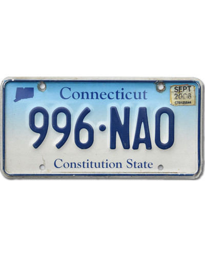 Americká ŠPZ Connecticut Constitution State 996-NAO