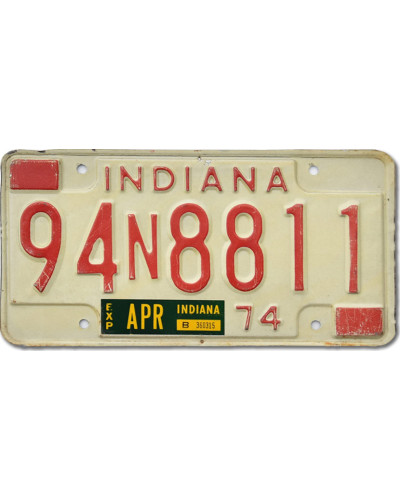 Americká SPZ Indiana 1974 White 94N8811