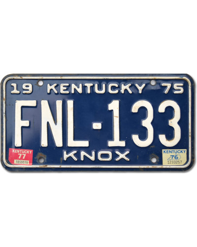 Americká ŠPZ Kentucky Blue 1975 Knox FNL-133