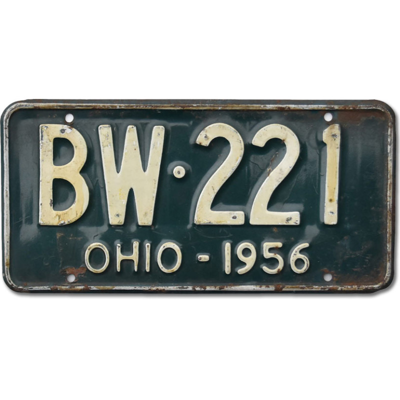 Americká ŠPZ Ohio 1956 Green BW-221