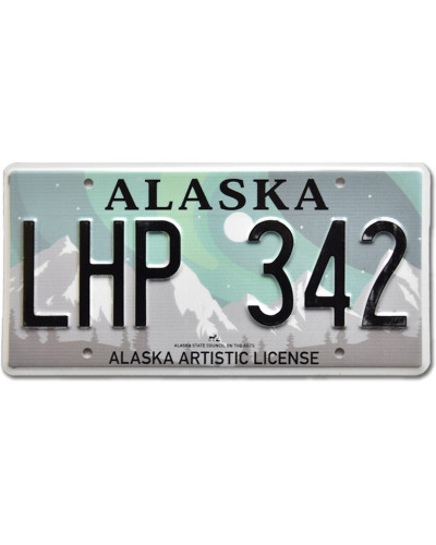 Americká ŠPZ Alaska Aurora Borealis LHP 342