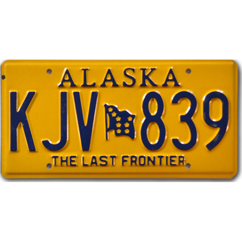 Americká ŠPZ Alaska Last Frontier KJV 839