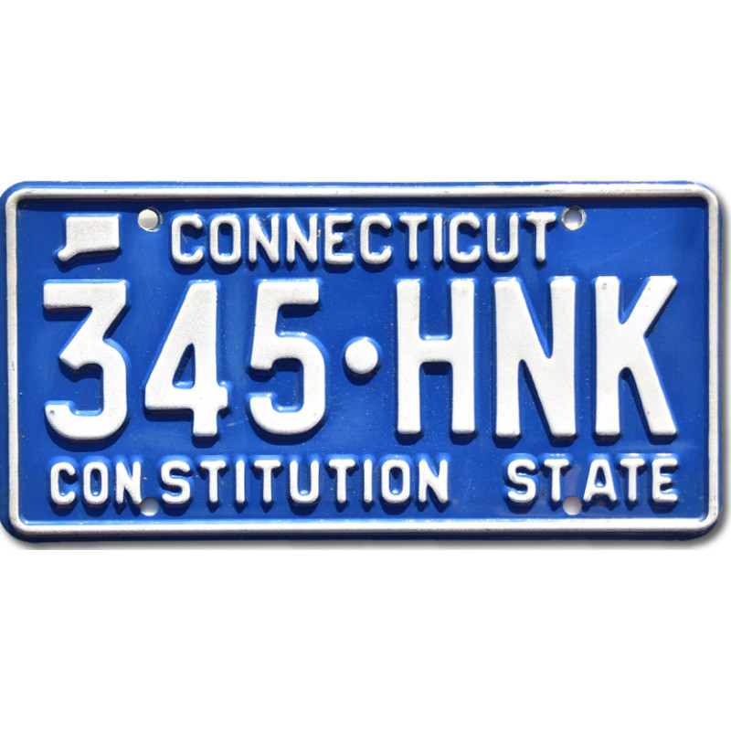 Americká SPZ Connecticut Blue 345-HNK