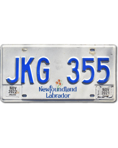 Kanadská ŠPZ Newfoundland Labrador JKG 355