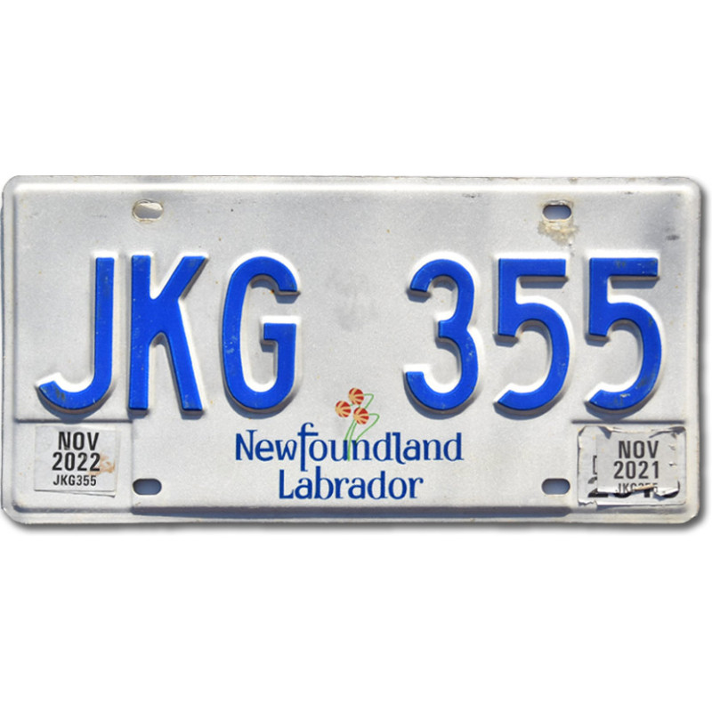 Kanadská ŠPZ Newfoundland Labrador JKG 355