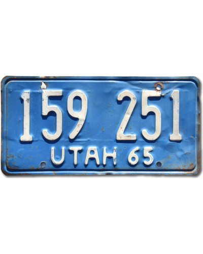 Americká SPZ Utah 1965 Blue 159 251