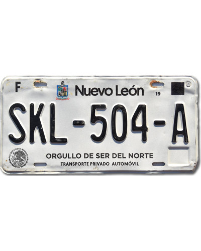 Mexická ŠPZ Nuevo León SKL-504-A