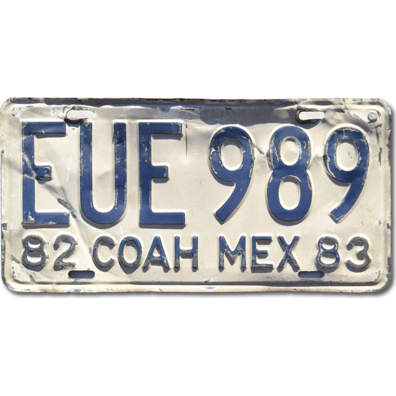 Mexická ŠPZ Coahuila EUE 989