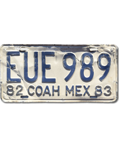 Mexická ŠPZ Coahuila EUE 989